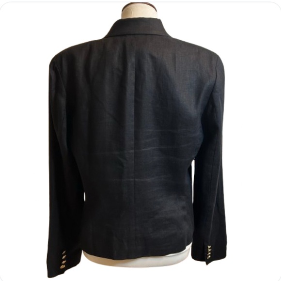 Lauren Ralph Lauren Linen Monte Carlo Crested Old Money Blazer  Size  12 - Picture 3 of 15
